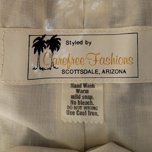 Carefree Fashions Vintage  Maxi Skirt Brown Ivory Lace Cottagecore Small Medium - Picture 6 of 6